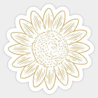 Sunflower Sketch Sticker